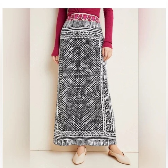 NEW Anthropologie Cecilia Prado Boho Knit Maxi Skirt Small - Picture 2 of 2